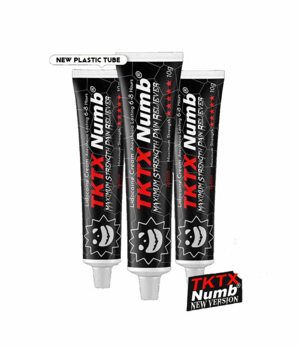 Crema TKTX Numb Negra 22% – 6 a 8 horas – Ideal para sesiones largas y zonas delicadas